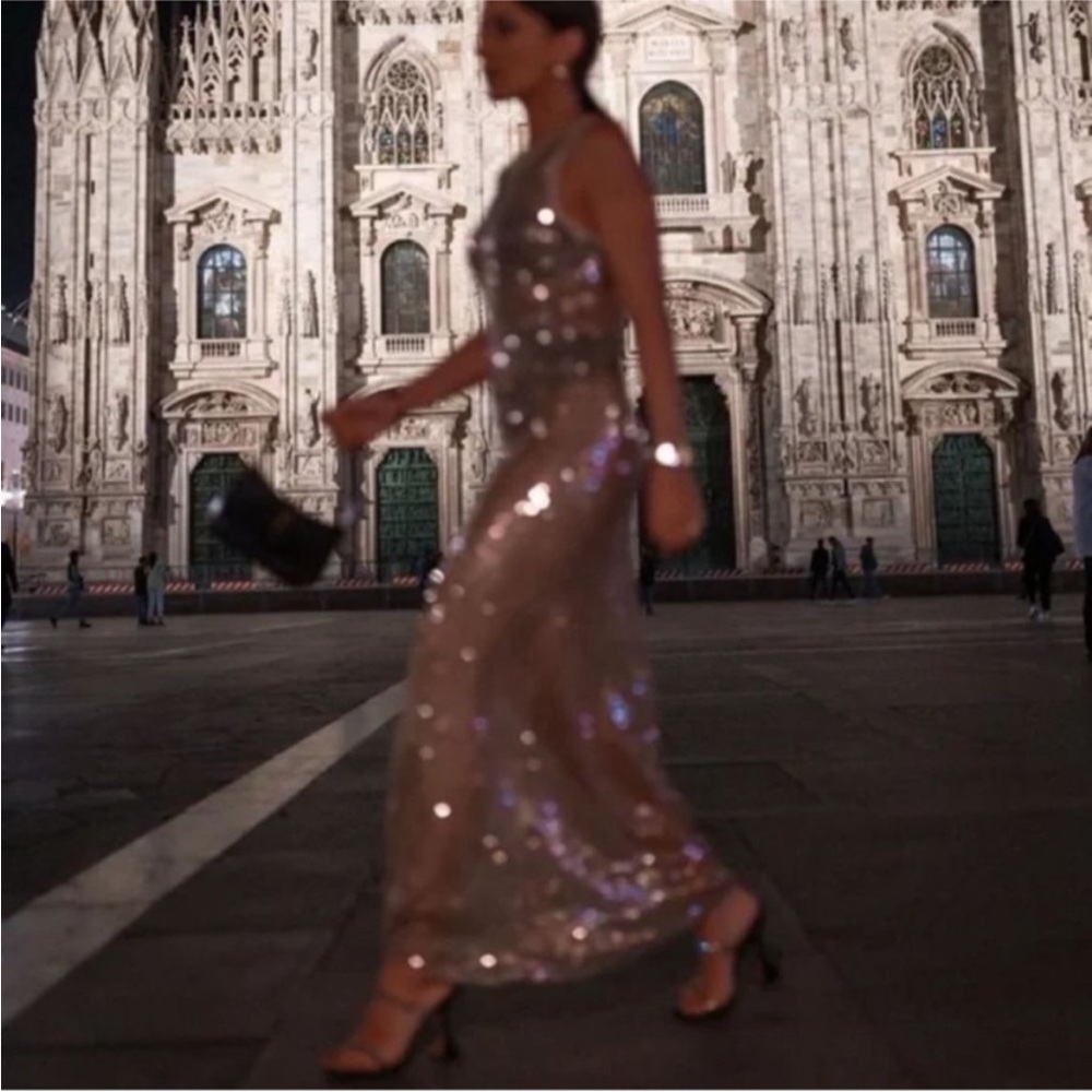 Zara Rhinestone Maxi Dress